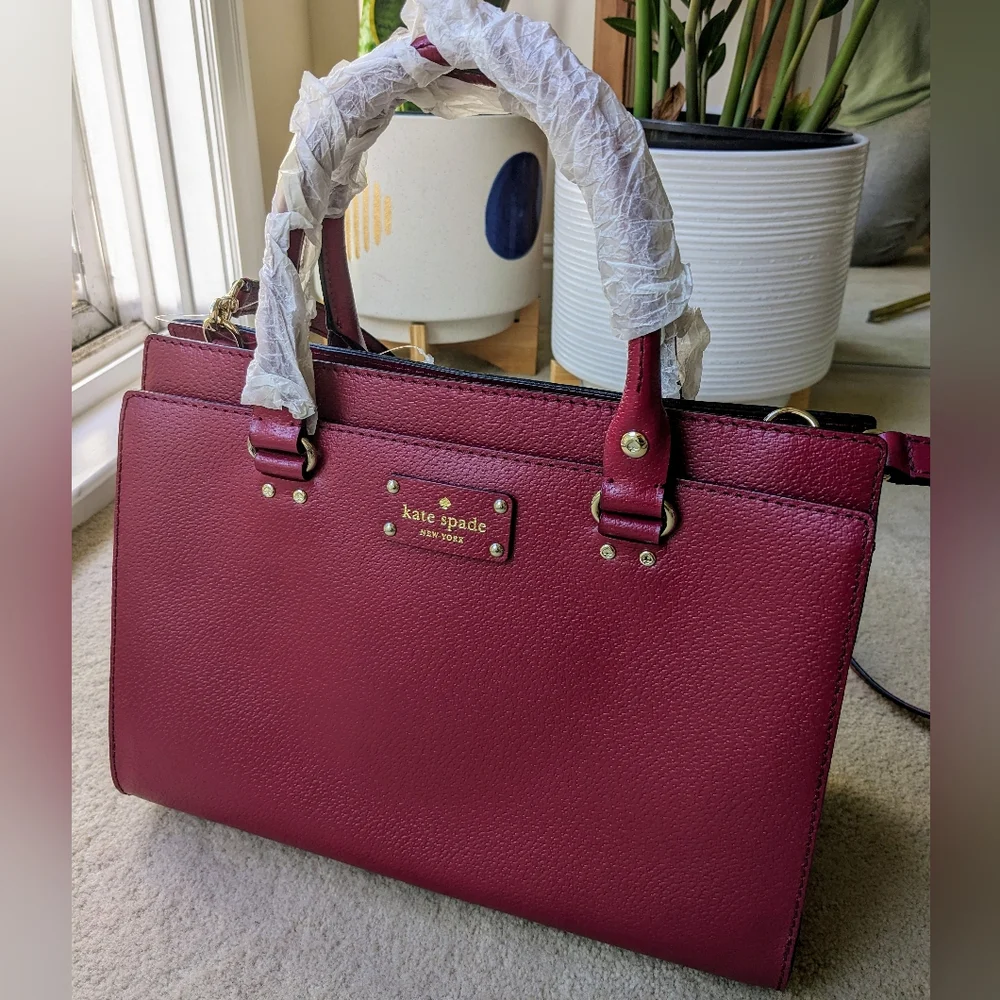 NWT Kate Spade Durham Wellesley Red Plum Bag